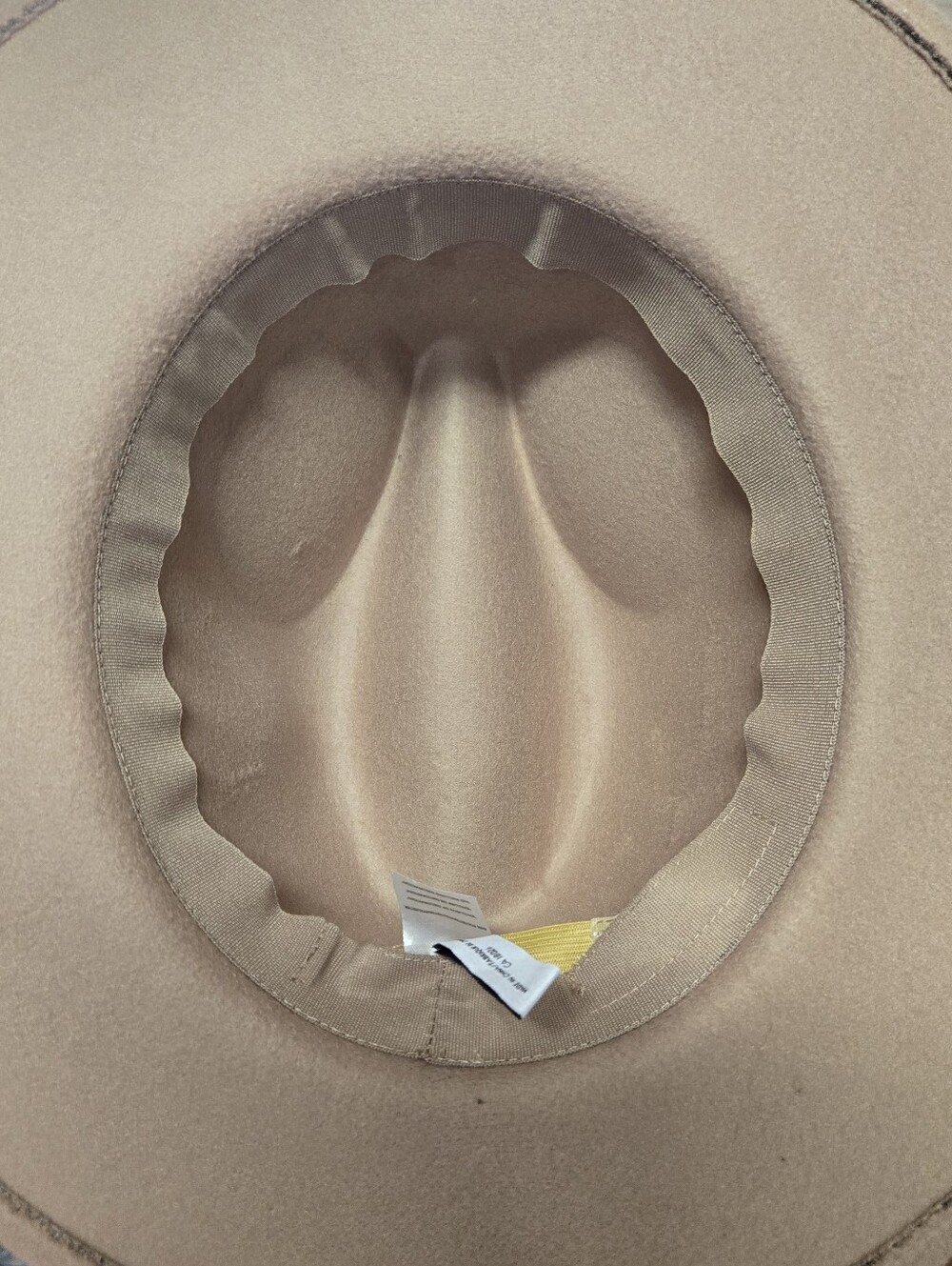 Nine West Wide Brim Fedora Hat | Neutral Beige - Picture 5 of 5